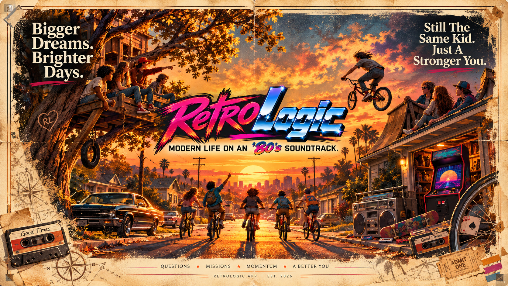 RetroLogic — Modern life on an 80s soundtrack. Bigger dreams. Brighter days. Still the same kid. Just a stronger you.